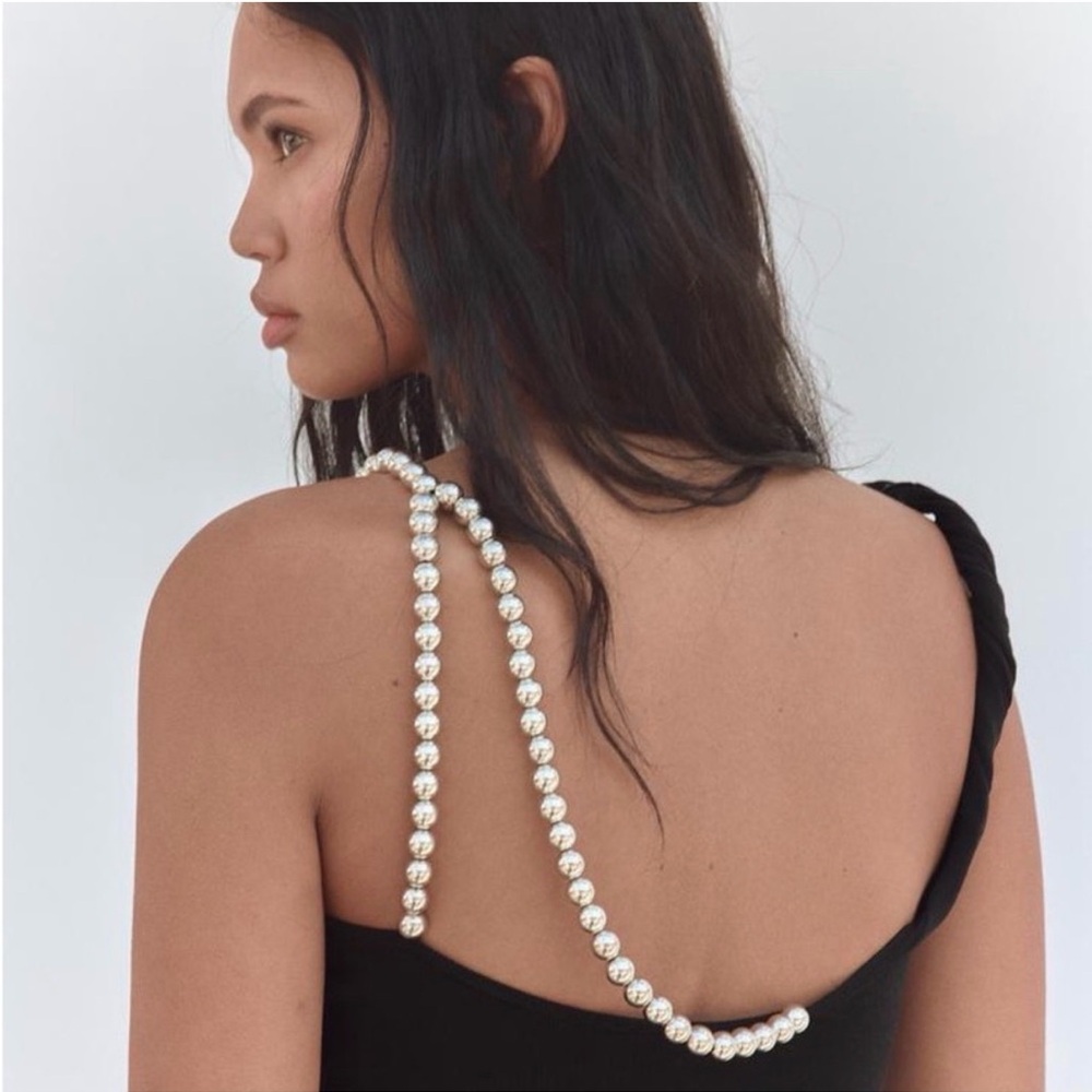 NWT Zara Beaded Knit Tank Top - Small